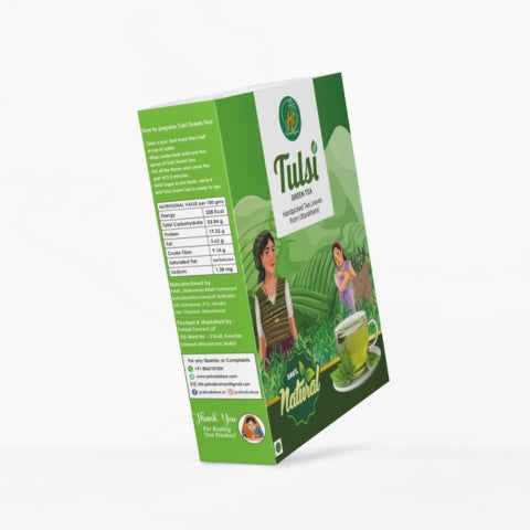 Packaging of Pahadi Store's Tulsi Green Tea