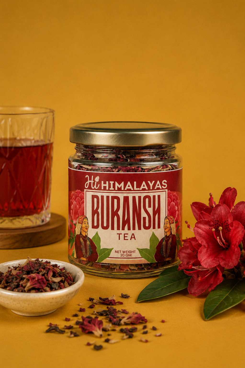 Himalayas Buransh Tea | Premium Rhododendron Herbal Tea | 20g