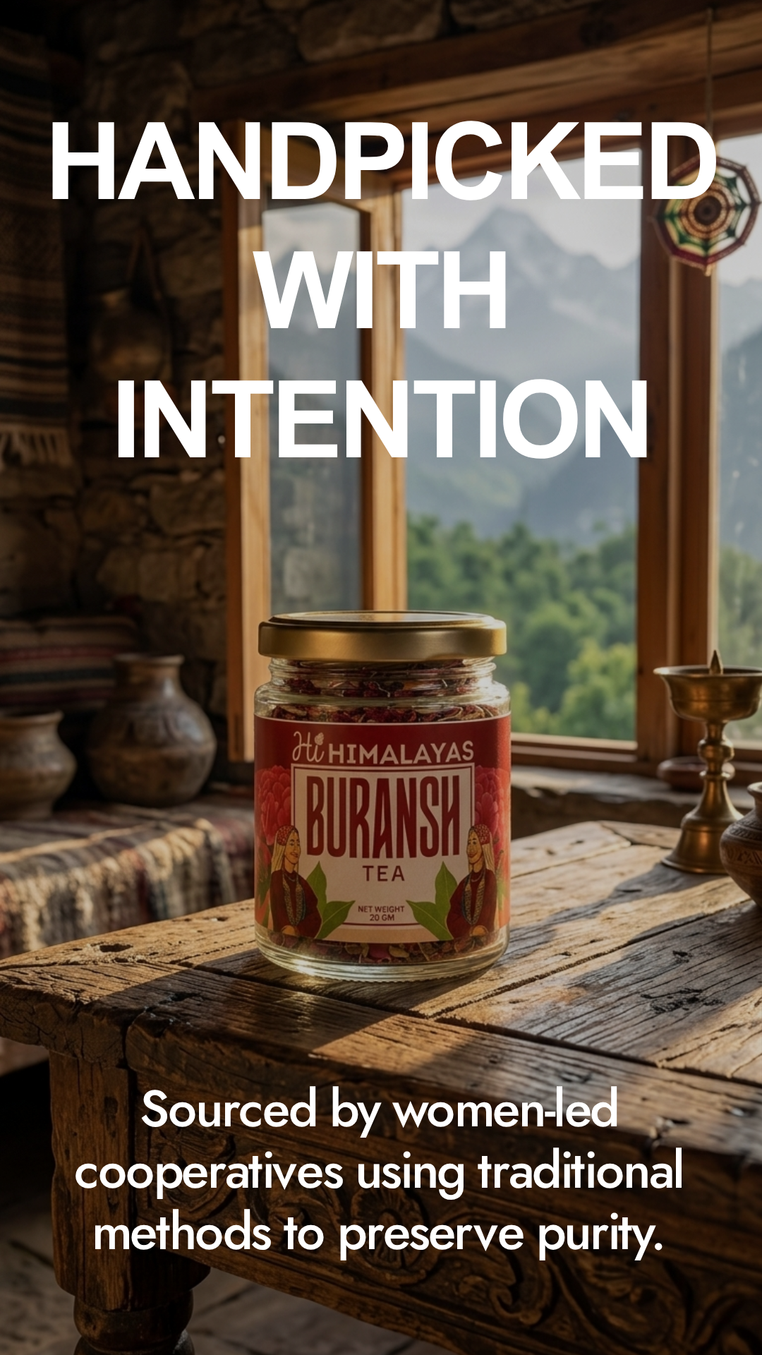 Himalayas Buransh Tea | Premium Rhododendron Herbal Tea | 20g