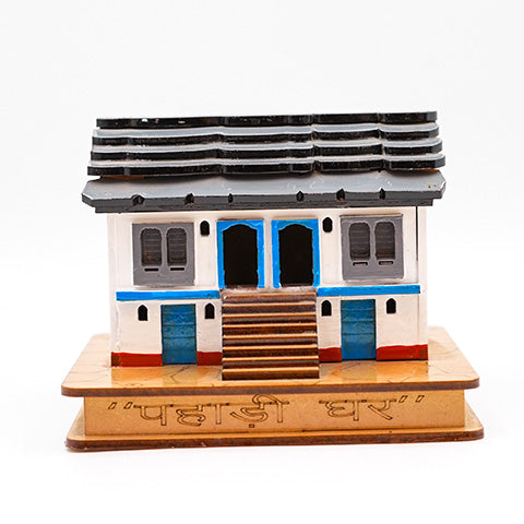 Wooden Pahadi Ghar Miniature