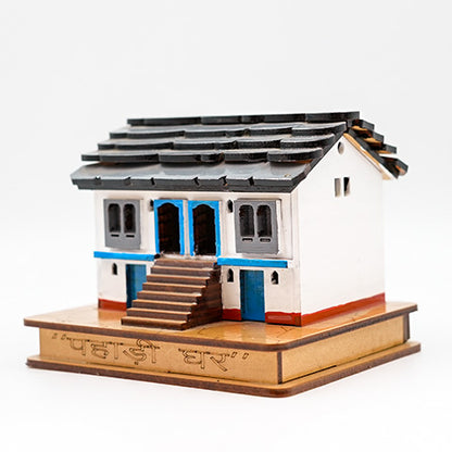 Wooden Pahadi Ghar Miniature