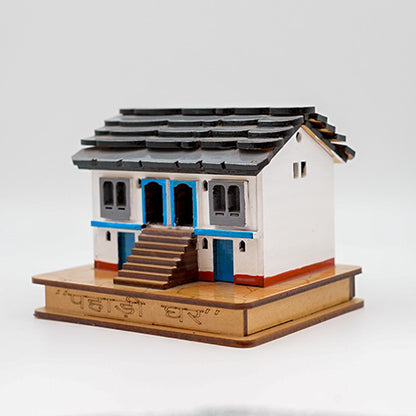 Wooden Pahadi Ghar Miniature