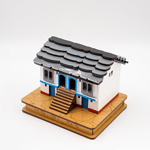 Wooden Pahadi Ghar Miniature