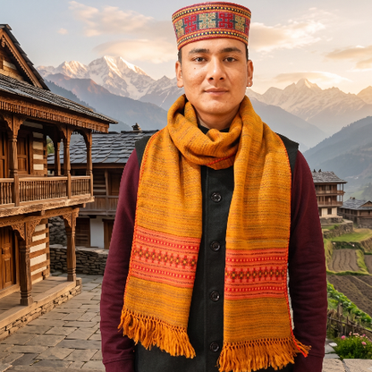 Himachali Mustard Woolen Stole
