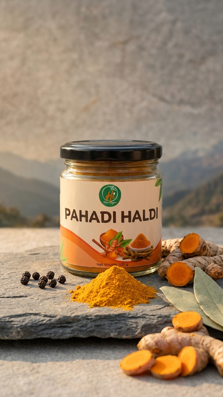 Pahadi Haldi – Pure Himalayan Turmeric Powder | High Curcumin | Natural Immunity Booster