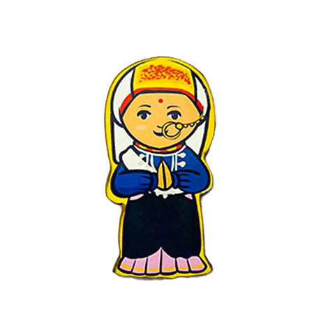 Pahadi Fridge Magnet - Pahadi Female