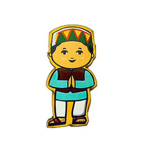 Pahadi Fridge Magnet - Pahadi Male