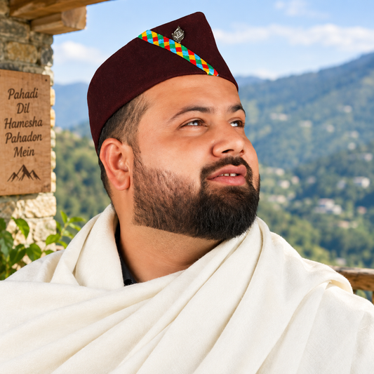 Uttarakhand Pahadi Topi – Traditional Himalayan Cap-Woolen Topi