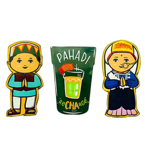 Pahadi Fridge Magnets - Set of 3