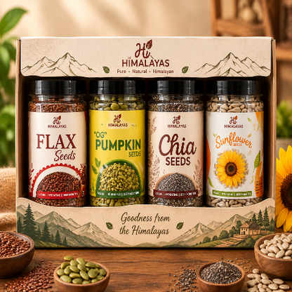 Premium Superseeds Combo - Flax, Pumpkin, Chia & Sunflower Seeds (Pack of 4)