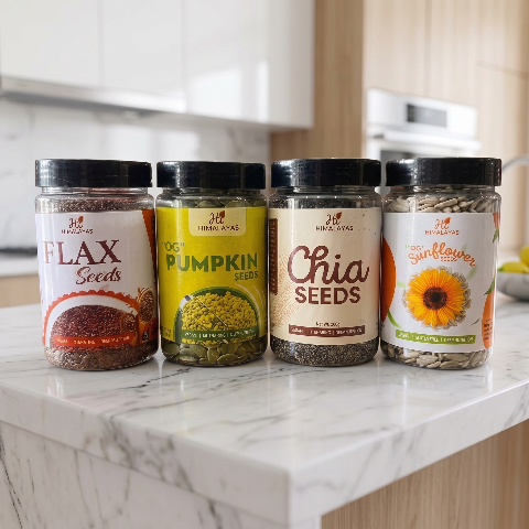 Premium Superseeds Combo - Flax, Pumpkin, Chia & Sunflower Seeds (Pack of 4)